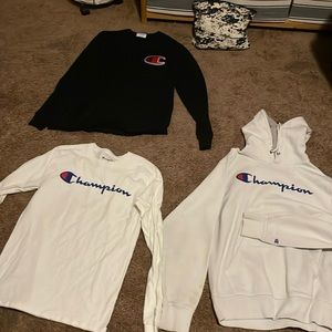 3 champion sweatshirts